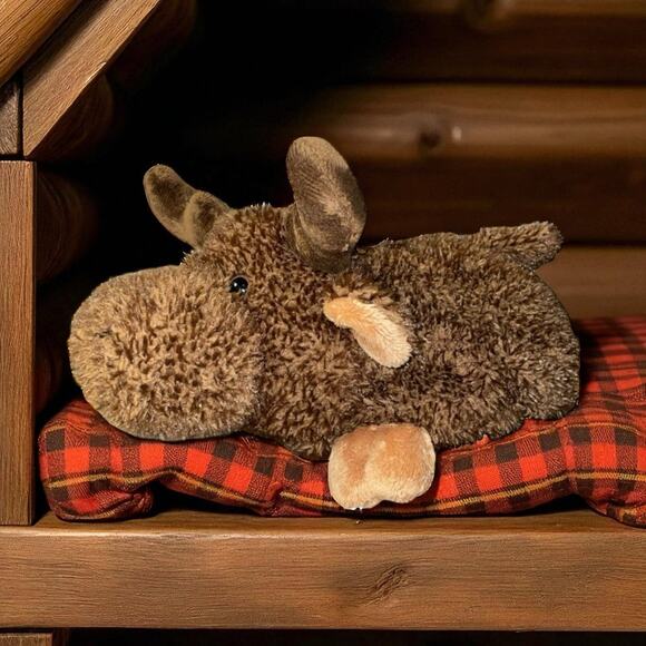 Mary Meyer Moose Plush Beanie Stuffed Animal Antlers Forest Nursery Shower 11” - Picture 10 of 10